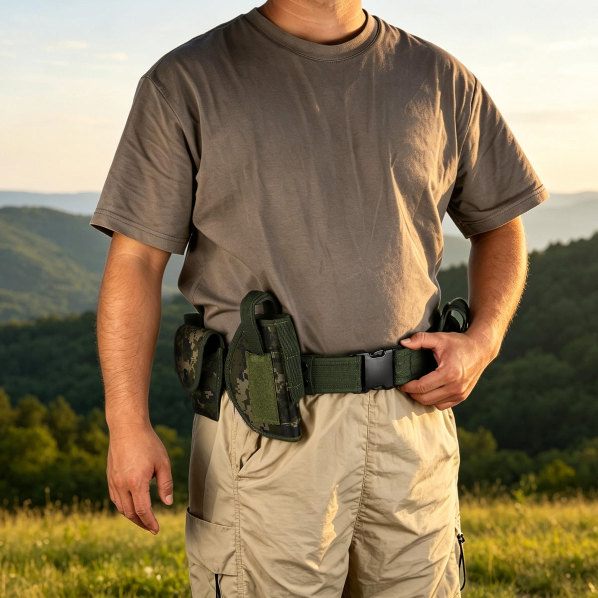 Tactical Utility Belt (Style 5 Digital Camouflage)