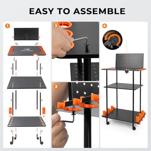 Gear Trolley V12 Mobile Fishing Rod Holder for 12 Rods or Combos (B:Pro Model (12 Rods))