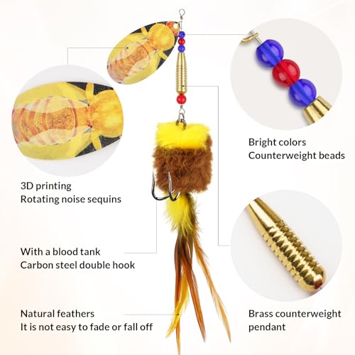 Musky Pike Walleye Fishing Lure (Purple&Blue / 1 oz---2pcs)
