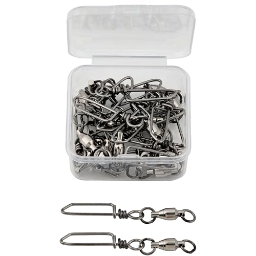 Ball Bearing Swivels with Coastlock Snap Fishing Swivel Made in Japan (#3 (110lb) 20pcs)