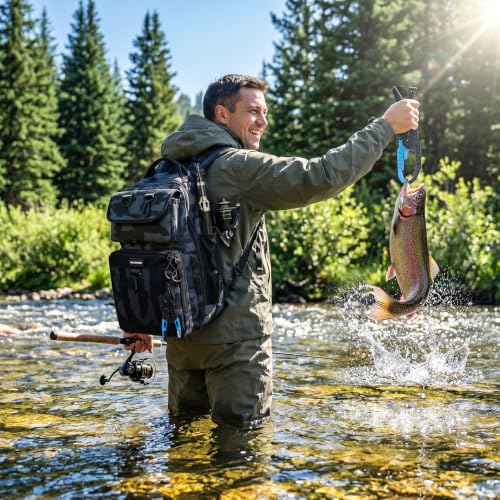 Fishing Backpack with Fishing Gear