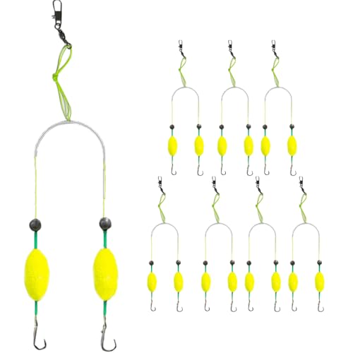 8pcs Reverse Bottom Rigs Using with Pop Up Boilies Bait