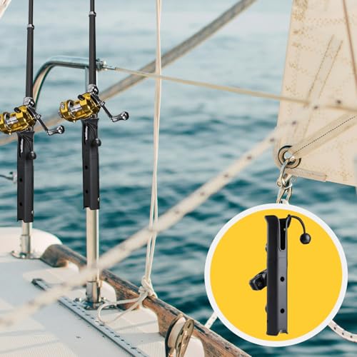 Bike Fishing Rod Holder for Bike Rack with Pole Mount Clamp (Black-2)
