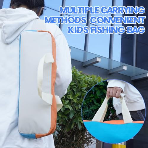17 inch Fishing Tackle Carrier Bag with 2 Front Storage Pockets for Telescopic Rod