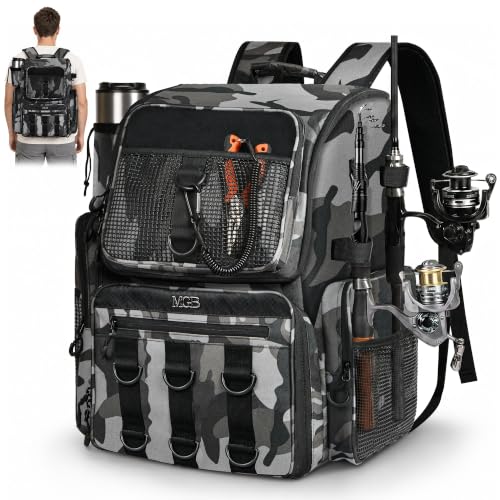 Fishing Backpack (Grey+Black)