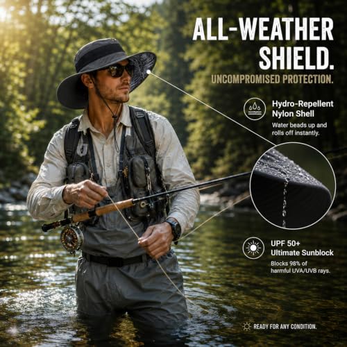 UvCoolix™ Cooling Sweatband Breathable Bucket UPF50+ XL XXL Sun Hat Under Stiff Wide Brim Pattern Boonie Fishing