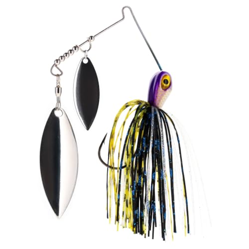 Spinner Bait Compact Profile Fishing Lure with Flash and Vibration for Bass