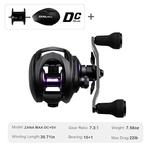 PURELURE Zana MAX Right Hand DC Reel Baitcaster (ZANA MAX-22LB / Right Hand)