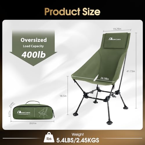 Oversized High Back Camping Chair for Adults (Green)