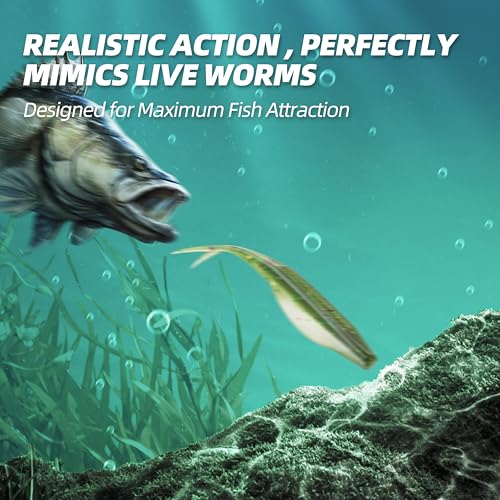Fork Tail Soft Lures (4 Inch-40pcs / Baby Bass)