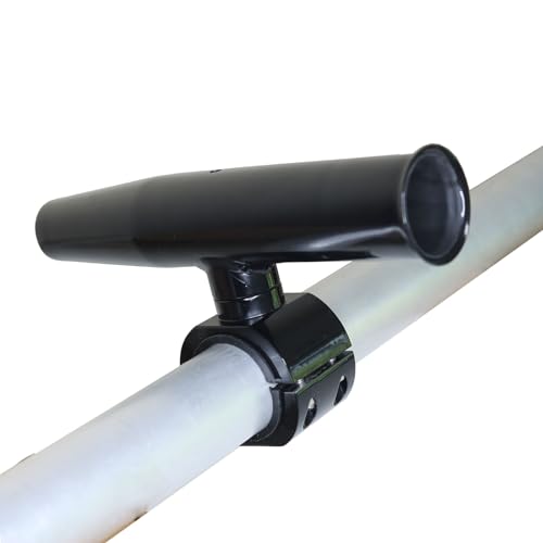 2 PCS T Top Rod Holder Single Aluminum clamp on fit 1.5" (Black)