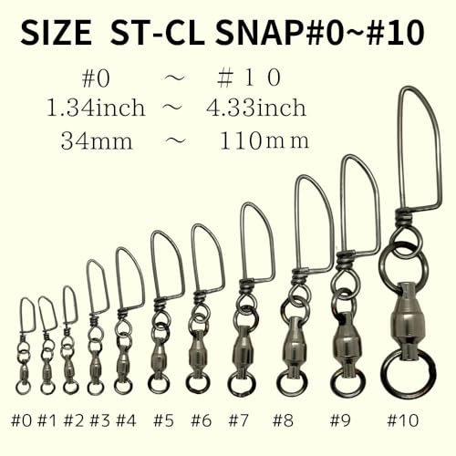 Ball Bearing Swivels with Coastlock Snap Fishing Swivel Made in Japan