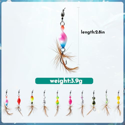 Fishing Spoons (E-10Pcs Spinnerbaits)