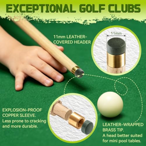 Wooden Short Pool Cue Stick (32.5")