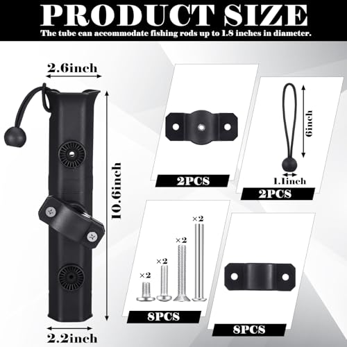 4 Pcs Fishing Rod Holder for Bike (Black)
