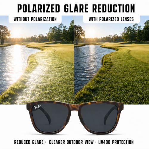 Polarized Golf Sunglasses and Hiking Sunglasses for Men Women (Floral / Dark Gray)