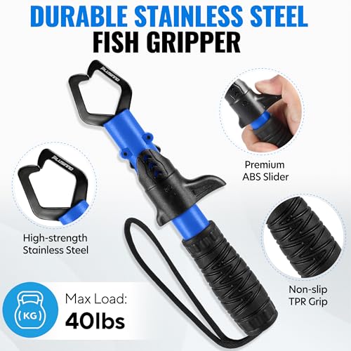 Long Fishing Net with Plier Lip Gripper Tools (With Tool Kit - 6.56 Ft Full Length)