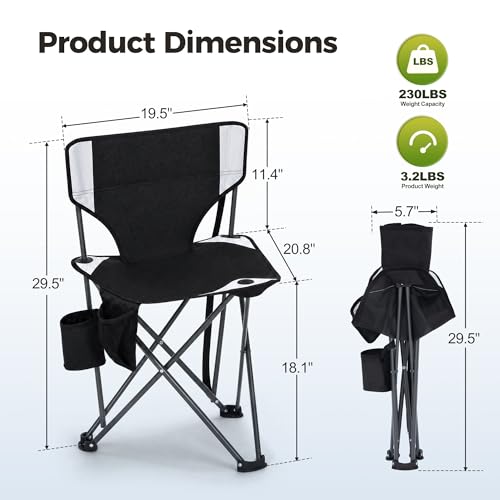 Tripod Hunting Chair for Blinds for Hunting Camping Fishing (Black)