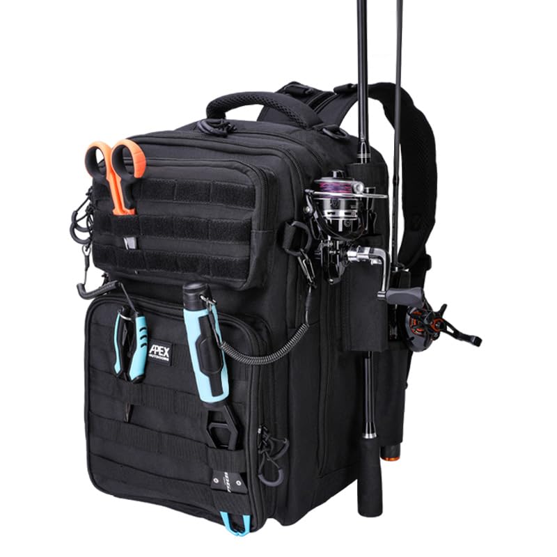 Fishing Backpack with Rod Holder