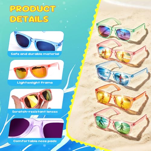 24 Pack Kids Sunglasses Bulk Party Favors for Age 3 (Colorful)