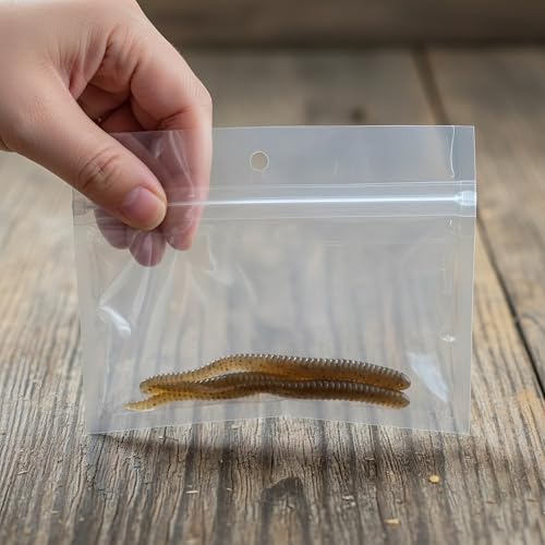 100 Pack 6" x 4" Soft Plastic Baits Bags (6.3" x 4.7")
