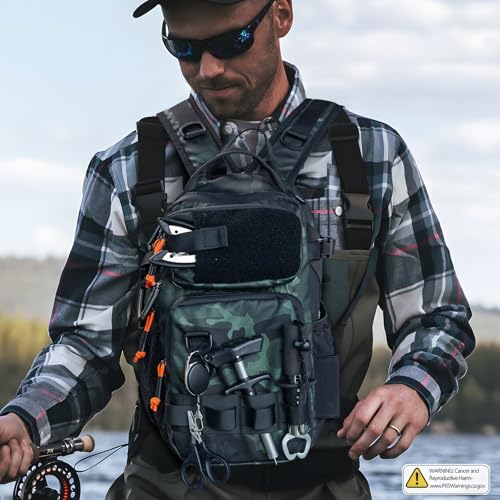 Fishing Backpack with Rod Holder (Camo-87pcs)