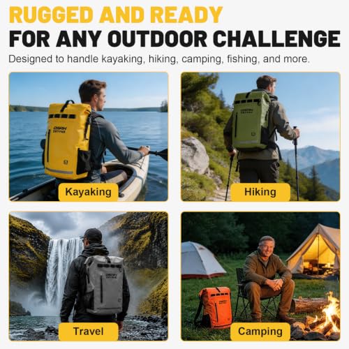 Waterproof Dry Bag Backpack 25L (Yellow / 55L)