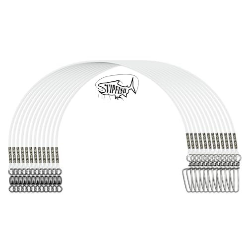 Fishing Fluorocarbon Leader with Crane Swivel and Snaps