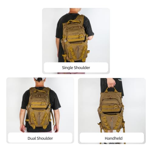 Fishing Backpack with Rod Holder (Khaki)