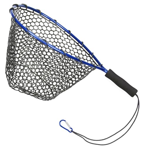 Short Handle Rubber Fishing Landing Net