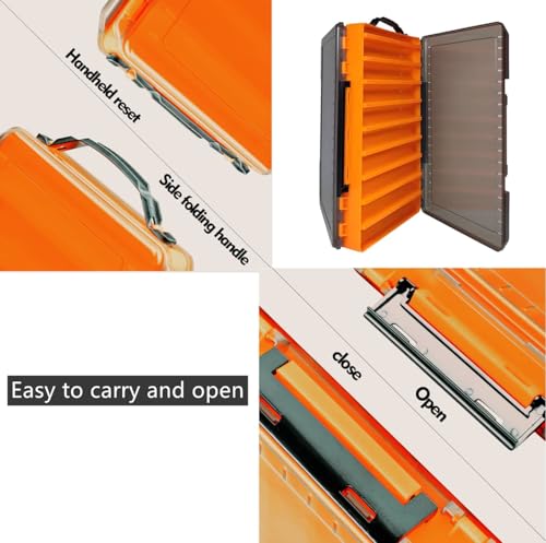 Large Fishing Lure Box Organizer (Orange)