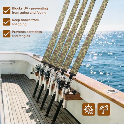 Premium Neoprene Fishing Rod Sleeves (60" / 2-Green Camo)