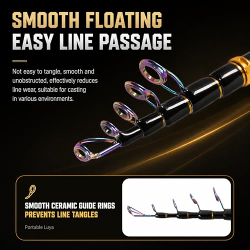 Telescoping Fishing Rod and Reel Combo with Spinning Reel