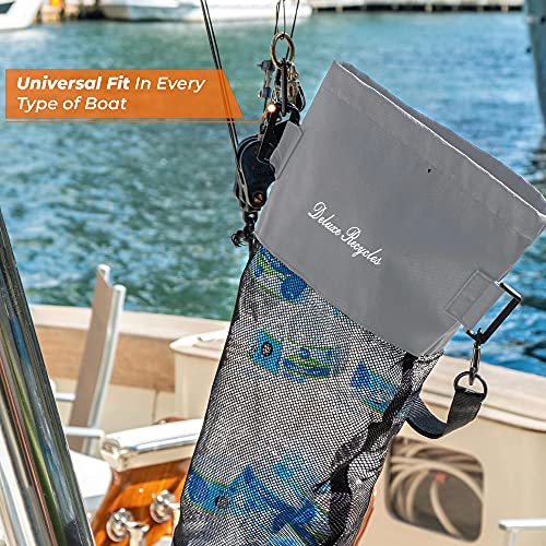 Portable Mesh Trash Bag for Boat (Grey)
