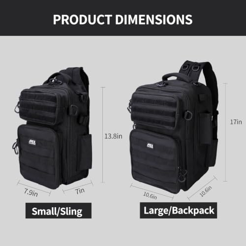 Fishing Backpack with Rod Holder (Black / Large)