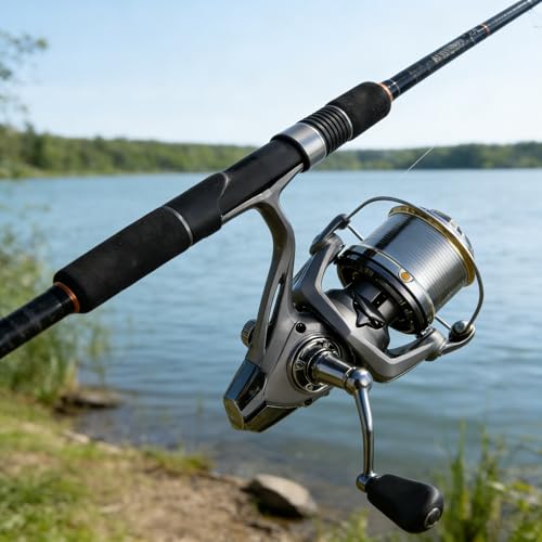 Heavy Duty Spinning Reel Metal Body with CNC Machined Spool 55LB Max Drag 6+1 BB Ultra Smooth 4.8 (SKM10000 / Large)