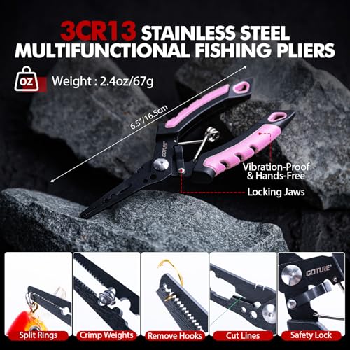 5PCS Fishing Tool Kit (B2:5pcs Pink Fishing Tool Kit)