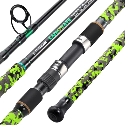 Surf Spinning Fishing Rod Carbon Travel Surf Rod M (green / 11ft-Spinning-3Pc-MH)