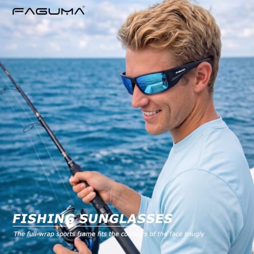 Polarized Sports Sunglasses For Men Women UV400 Protection (（3 Pack）black+blue+green)