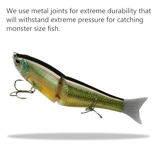 SwimShad Glide Baits Jointed Swimbait Bass Pike Salmon Trout Muskie Fishing Lure (Lake Chub / 4.5in/0.65oz)