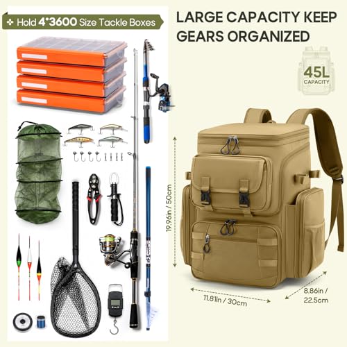 Fishing Backpack (Khaki)