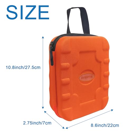 Fishing Tackle Binder Hard EVA Shell Cover Fishing Bait Organized Storage Saltwater Resistant Fishing Tackle Storage Bag (Orange)