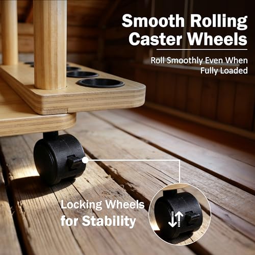 12 Fishing Rod Tackle Cart