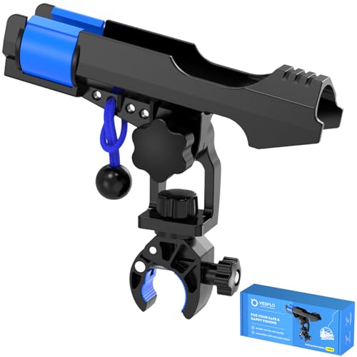Clamp On Rod Holder for Fishing Boat (Black)