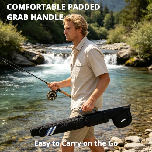 Fly Rod Case Fit 9ft 4 (Blue / For 9ft 4-piece Fly Rod (Length: 30.5''))