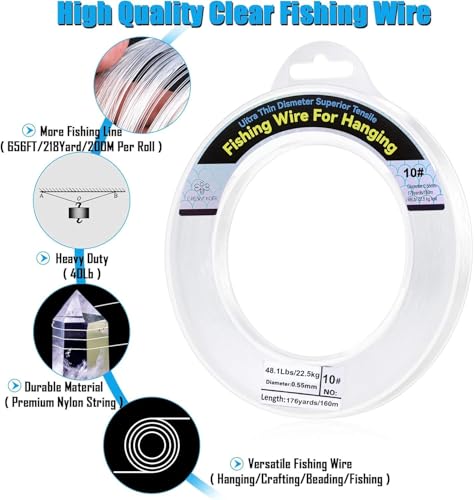 Clear Fishing Wire (0.55mm/525ft/34lb)