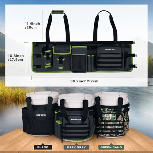 Fishing Bucket Organizer for 5 Gallon Bucket (Dark Gray)