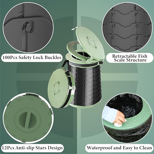XXL Portable Toilet for Camping (Vert)