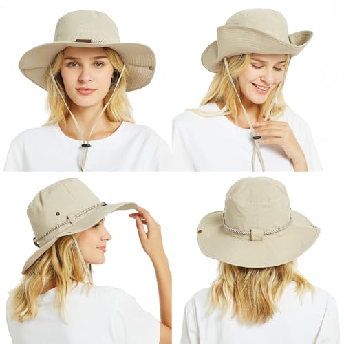 Waterproof Wide Brim Bucket Sun Hat Boonie Hat for Men & Women
