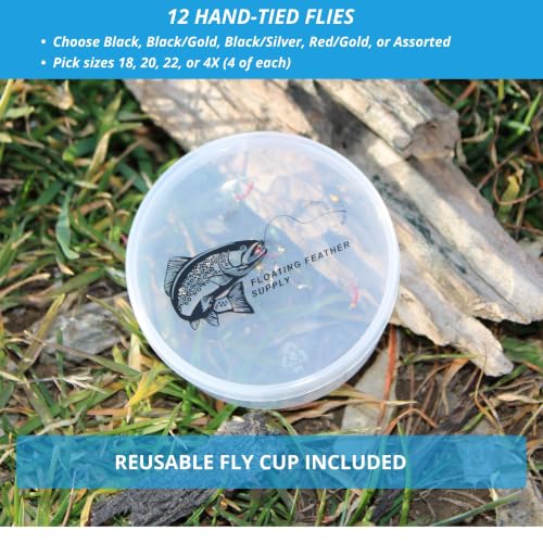Zebra Midges for Fly Fishing 12 Pack